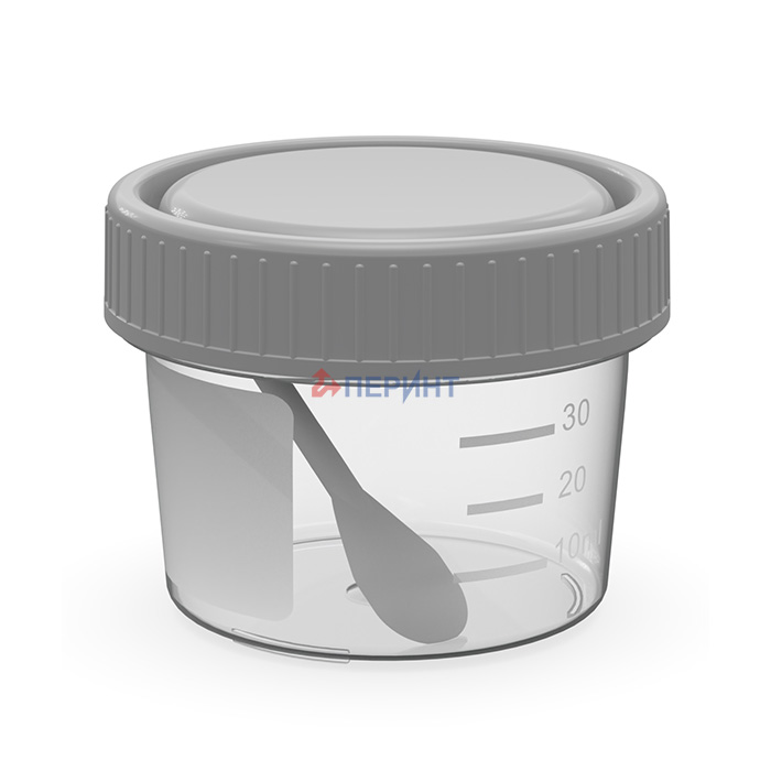 Контейнер для анализов 30 мл с ложкой