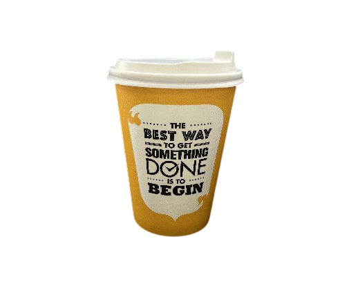 FIB стакан однослойный с дизайном желтый 350мл