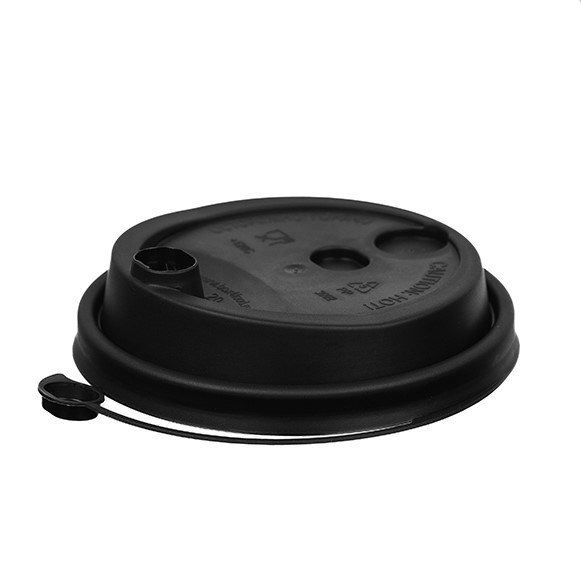 Крышка с питейником 80 черная матовая