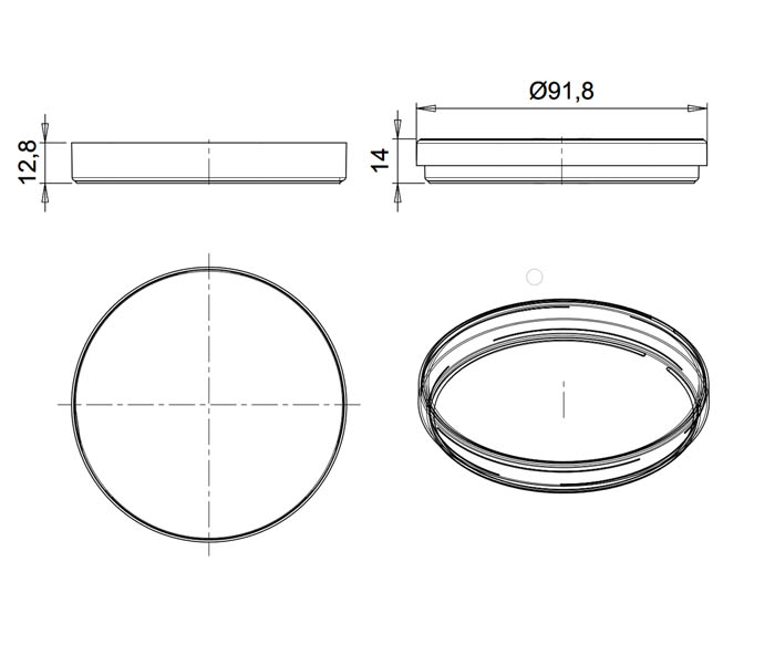 Чашки Петри 90 мм, 1 секция, вент., инд. упаковка