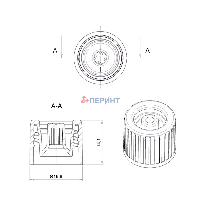 Крышка к пробирке 13×82 мм
