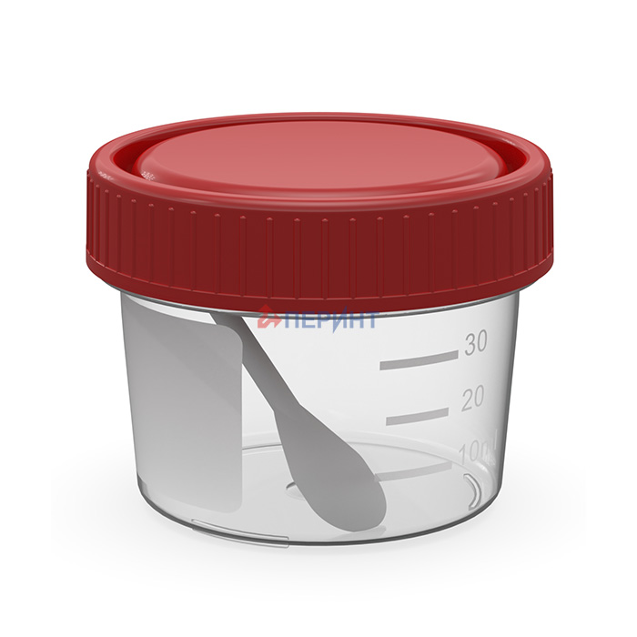 Контейнер для анализов 30 мл с ложкой